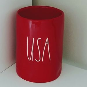 Rae Dunn solid red USA Candle - summer sun